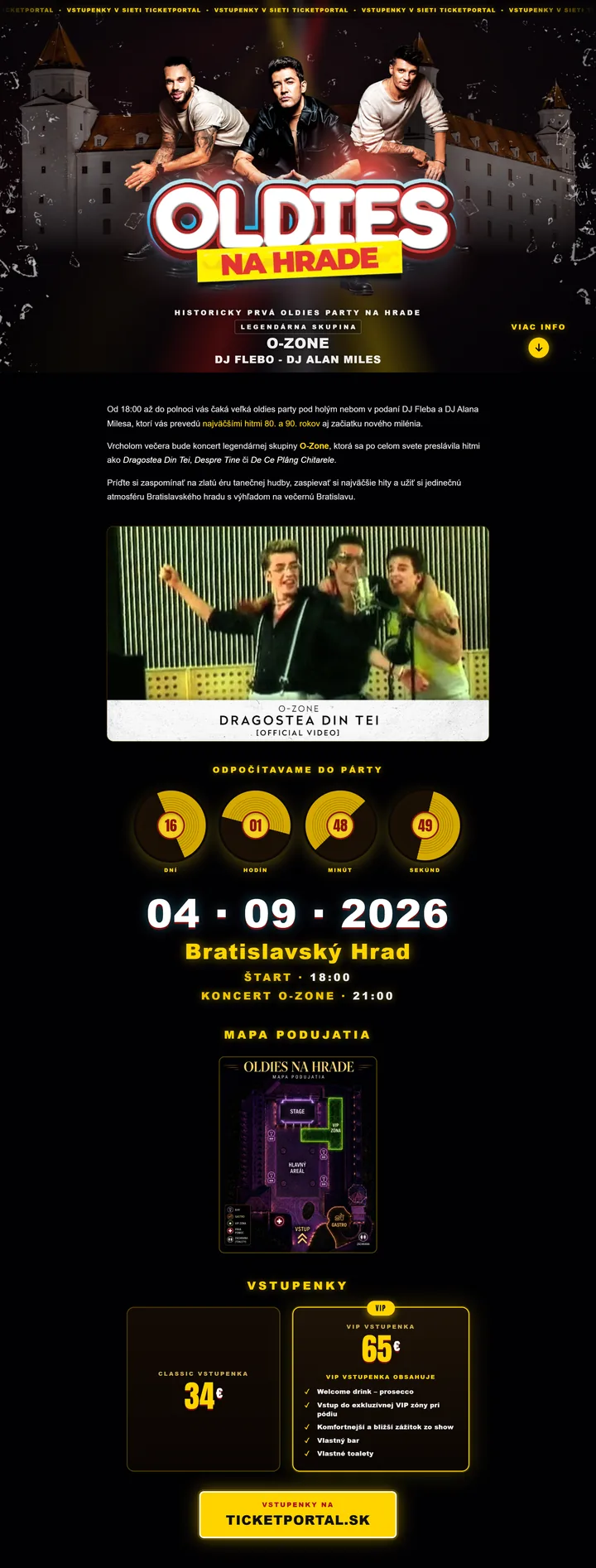 Náhľad desktop verzie webu oldiesnahrade.sk